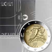 Francia 2 euro Proof 2021 - Olimpiadi estive Parigi 2024 - Consegna della bandiera olimpica