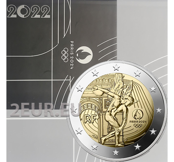 Francia 2 euro Proof 2022 - Giochi Olimpici di Parigi 2024 - Il Genio
