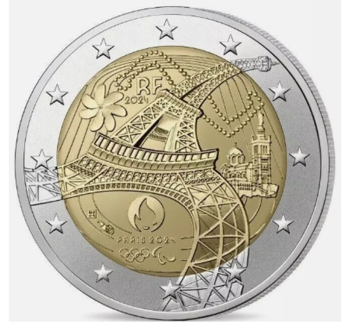 Francia 2 euro Proof 2024 - Giochi Olimpici e Paralimpici 2024 a Parigi