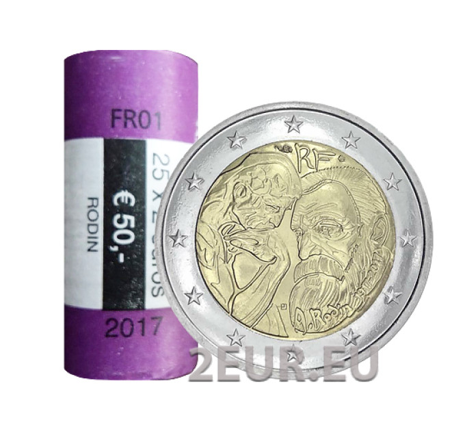 Francia 2 EURO ROTOLO 2017 - Centenario della morte di Auguste Rodin