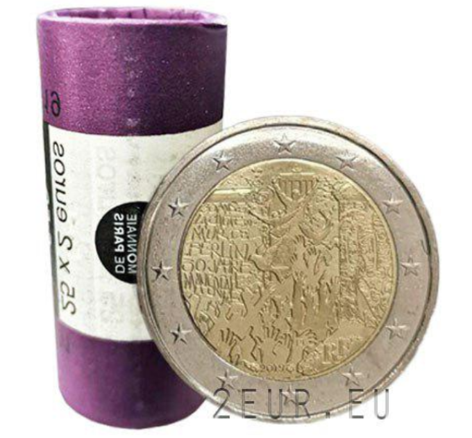 Francia 2 EURO ROTOLO 2019 - A 30 anni dalla caduta del muro di Berlino