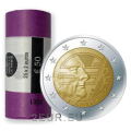 Francia 2 EURO ROTOLO 2022 - 20 anni dell'euro - Jacques Chirac