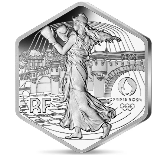 Francia 10 euro moneta d'argento 2023 - Giochi Olimpici del 2024 a Parigi - Seminatrice esagonale