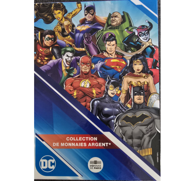 Francia 10 euro moneta d'argento 2025 - DC COMICS + Album