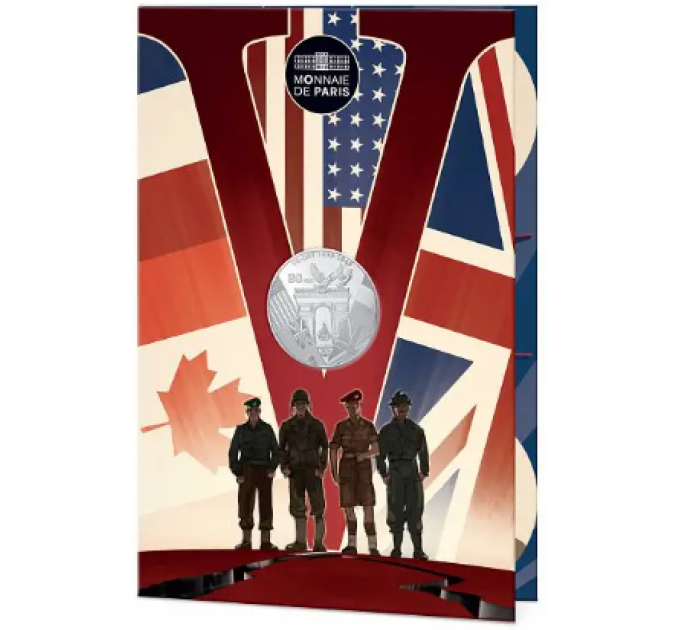 Francia 10 euro moneta d'argento 2025 - 80° anniversario del GIORNO DELLA VITTORIA