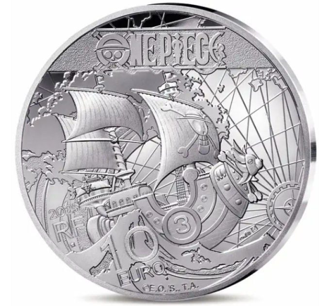 Francia 10 euro moneta d'argento Proof 2025 - One Piece