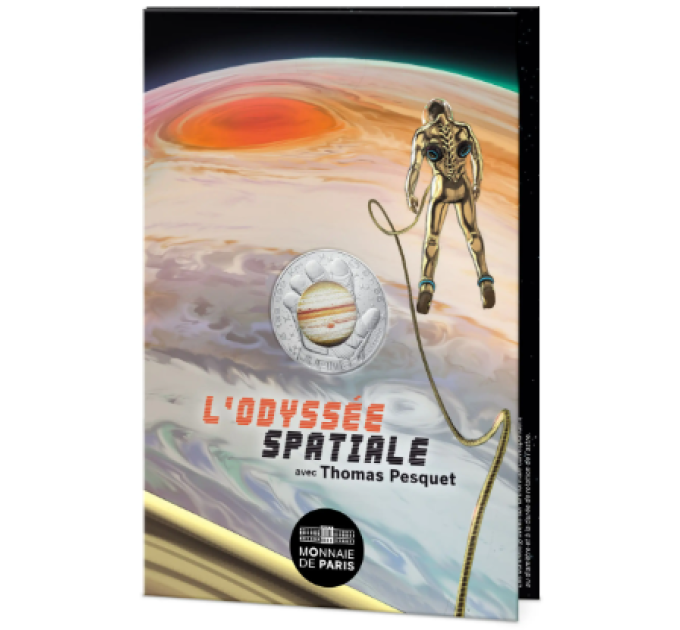 Francia 10 euro moneta d'argento 2025 - Odissea nello spazio con Thomas Pesquet - Saturno, Giove, Marte, Luna