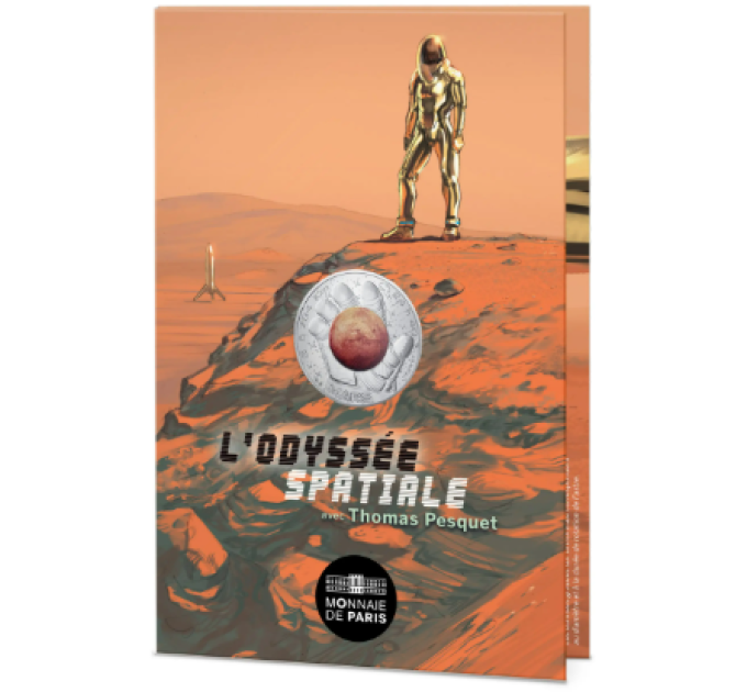 Francia 10 euro moneta d'argento 2025 - Odissea nello spazio con Thomas Pesquet - Saturno, Giove, Marte, Luna