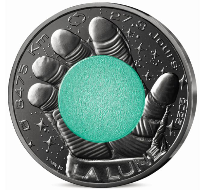Francia 10 euro moneta d'argento 2025 - Odissea nello spazio con Thomas Pesquet - Saturno, Giove, Marte, Luna