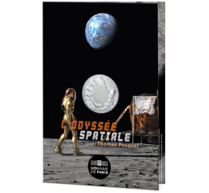 Francia 10 euro moneta d'argento 2025 - Odissea nello spazio con Thomas Pesquet - Saturno, Giove, Marte, Luna