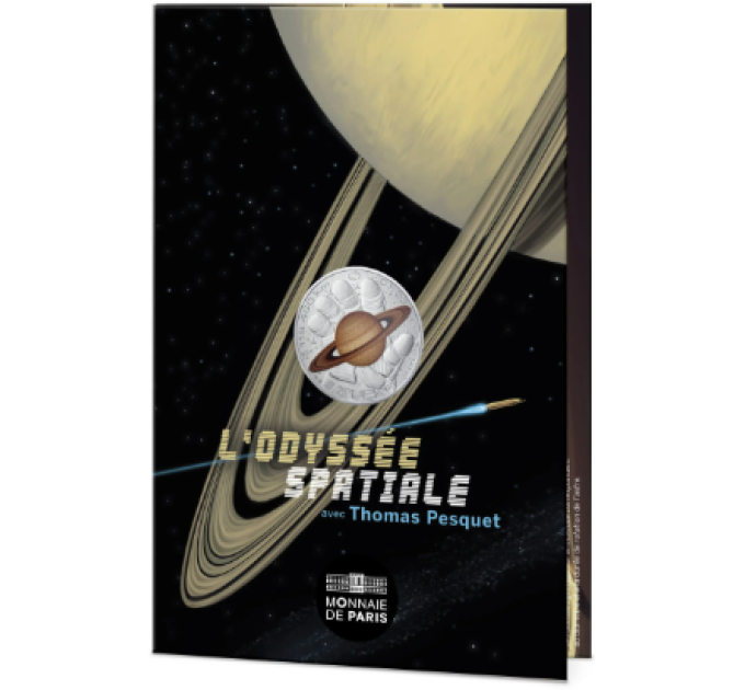 Francia 10 euro moneta d'argento 2025 - Odissea nello spazio con Thomas Pesquet - Saturno, Giove, Marte, Luna