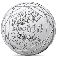 Francia 100 euro moneta d'argento Proof 2025 - Odissea nello spazio con Thomas Pesquet - Terra