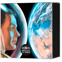 Francia 100 euro moneta d'argento Proof 2025 - Odissea nello spazio con Thomas Pesquet - Terra