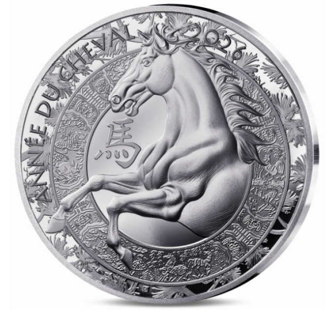Francia 10 euro moneta d'argento Proof 2026 - Anno del cavallo