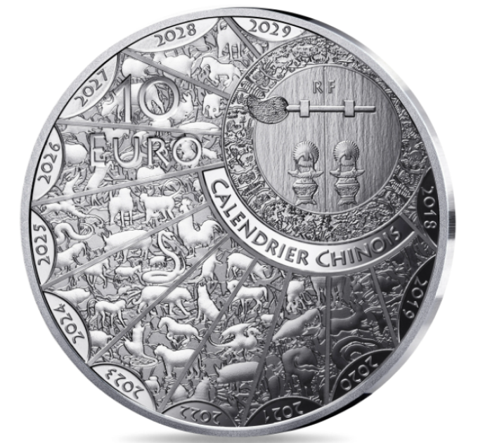 Francia 10 euro moneta d'argento Proof 2026 - Anno del cavallo