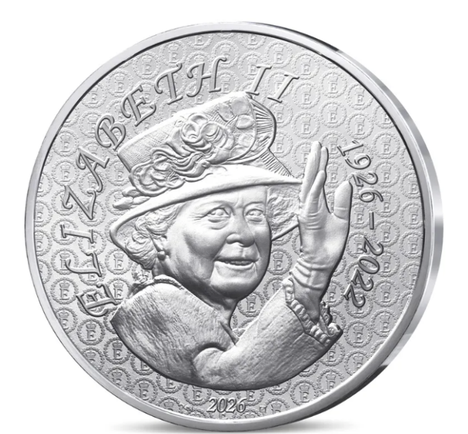 Francia 10 euro moneta d'argento 2026 - Elizabeth II