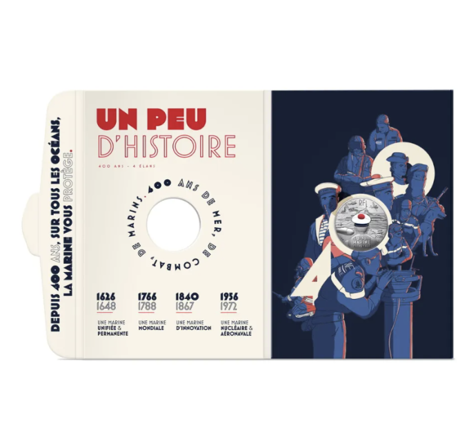 Francia 10 euro moneta d'argento 2026 - Marina francese
