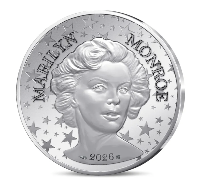 Francia 10 euro moneta d'argento 2026 - Marilyn Monroe