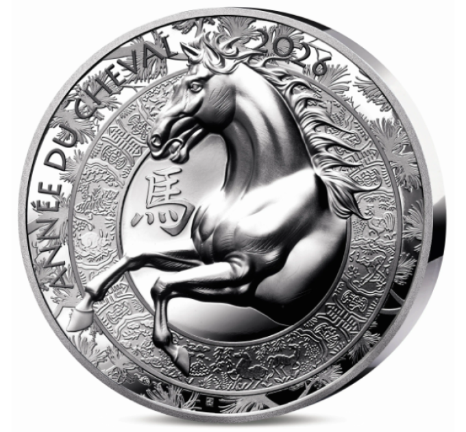Francia 20 euro moneta d'argento Proof 2026 - Anno del cavallo