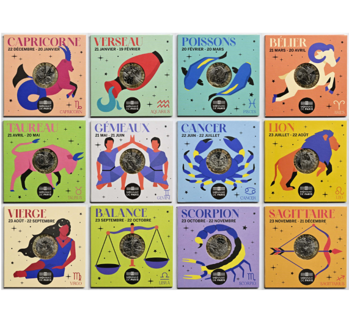 Francia 5 euro moneta 2026 - Segni dello zodiaco