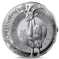 Francia 10 euro moneta d'argento Proof 2027 - Anno della Capra