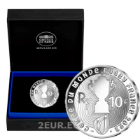 Francia 10 euro moneta d'argento Proof 2022 - Coppa del mondo di rugby Francia 2023 - Emblema