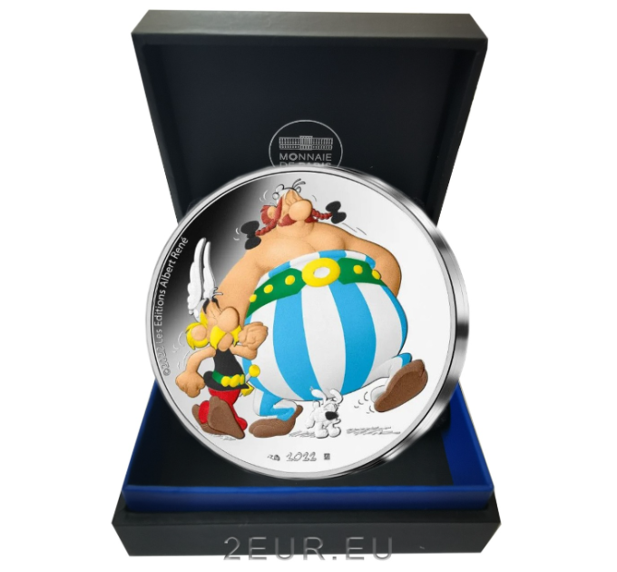 Francia 10 euro moneta d'argento Proof 2022 - Asterix, Obelix e Idefix