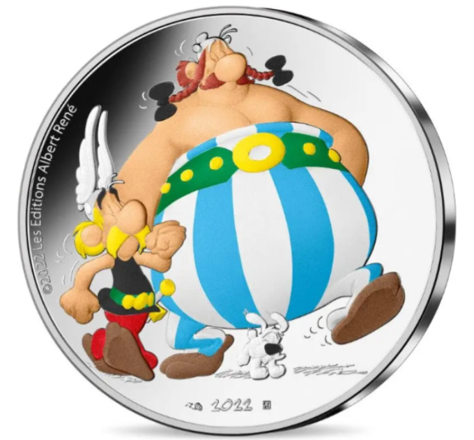 Francia 10 euro moneta d'argento Proof 2022 - Asterix, Obelix e Idefix