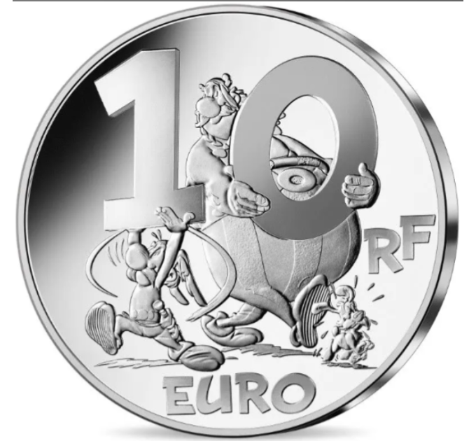 Francia 10 euro moneta d'argento Proof 2022 - Asterix, Obelix e Idefix