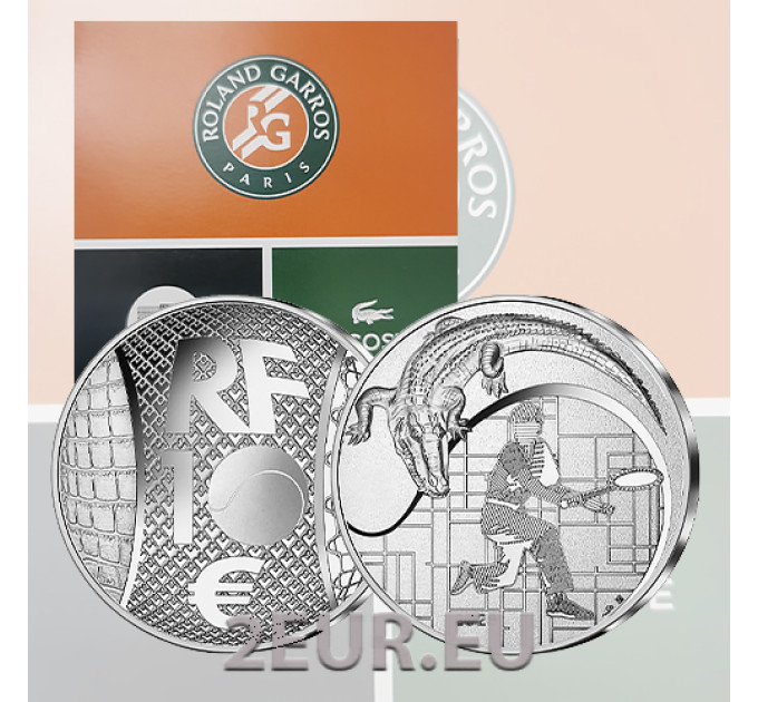 Francia 10 euro moneta d'argento Proof 2023 - 90 anni Lacoste