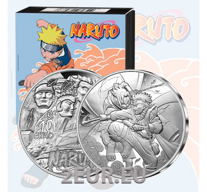 Francia 10 euro moneta d'argento Proof 2023 - Naruto and Sasuke