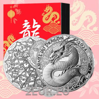 Francia 10 euro moneta d'argento Proof 2024 - Anno del drago