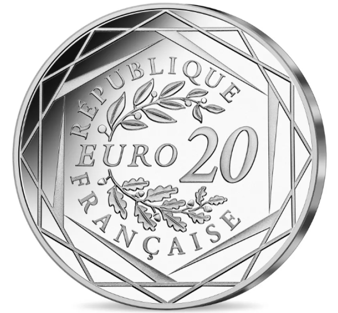 Francia 20 euro moneta d'argento 2022 - 20 anni di euro