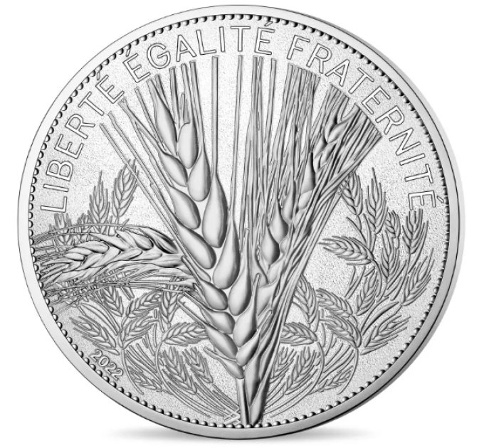 Francia 20 euro moneta d'argento 2022 - Natura della Francia - Il grano