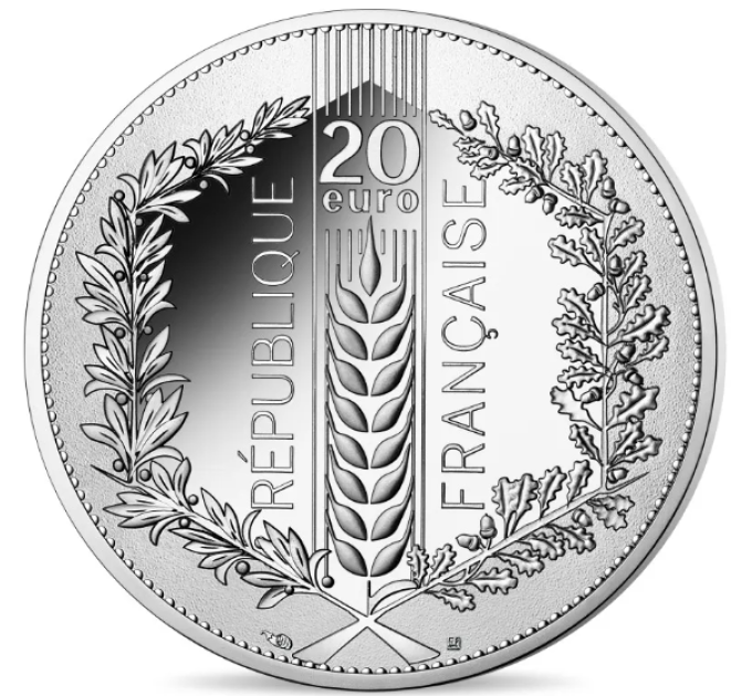 Francia 20 euro moneta d'argento 2022 - Natura della Francia - Il grano