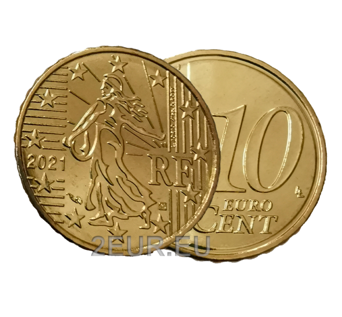 Francia 10 centesimi UNC 2021
