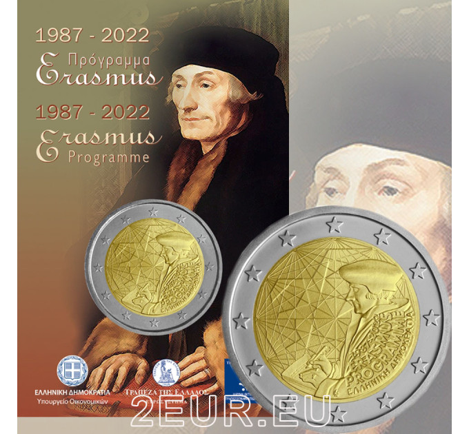 Grecia 2 euro BU 2022 - 35 Anni Programma Erasmus  