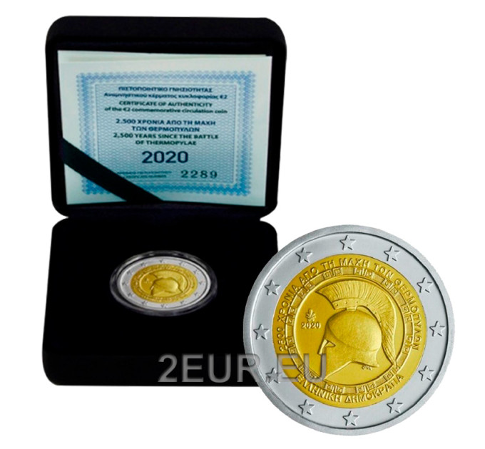 Grecia 2 euro proof 2020 - 25° Centenario della Battaglia delle Termopili  