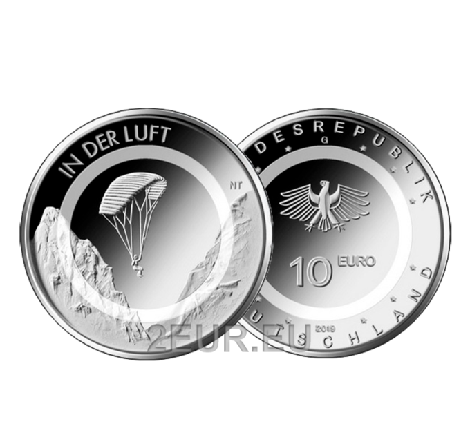 Germania 10 euro UNC 2019 - Aria e Movimento - Aviotrasportato