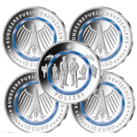 Germania 10 euro UNC 2024 - Al servizio della società - Polizia Stradale - ADFGJ