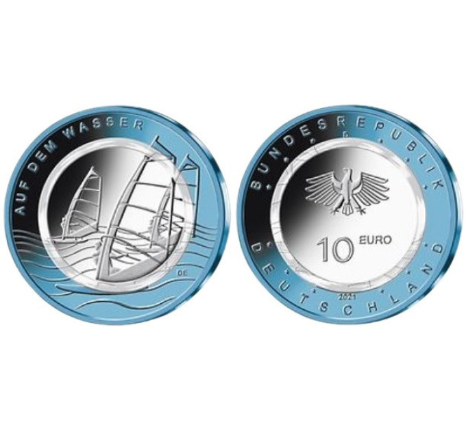 Germania 10 euro UNC 2021 - Sull'acqua