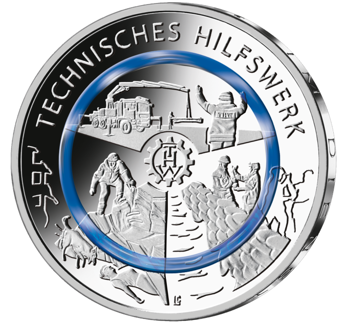 Germania 10 euro UNC 2025 - Al servizio della società - Agenzia di assistenza tecnica
