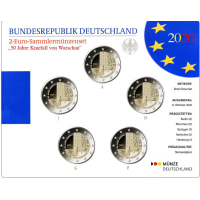 Germania 2 Set di monete in euro FDC 2020 - 50 anni dalla caduta del Kniefall von Warschau - Genuflessione di Varsavia - ADFGJ