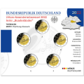 Germania 2 Set di monete in euro FDC 2022 - Turingia. Castello di Wartburg - ADFGJ