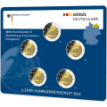 Germania 2 Set di monete in euro FDC 2024 - Meclemburgo-Pomerania Anteriore - ADFGJ