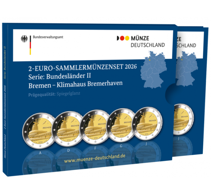Germania 2 euro proof 2026 - Bremen