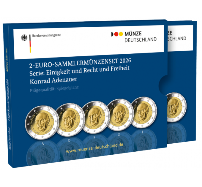 Germania 2 euro proof 2026 - Konrad Adenauer