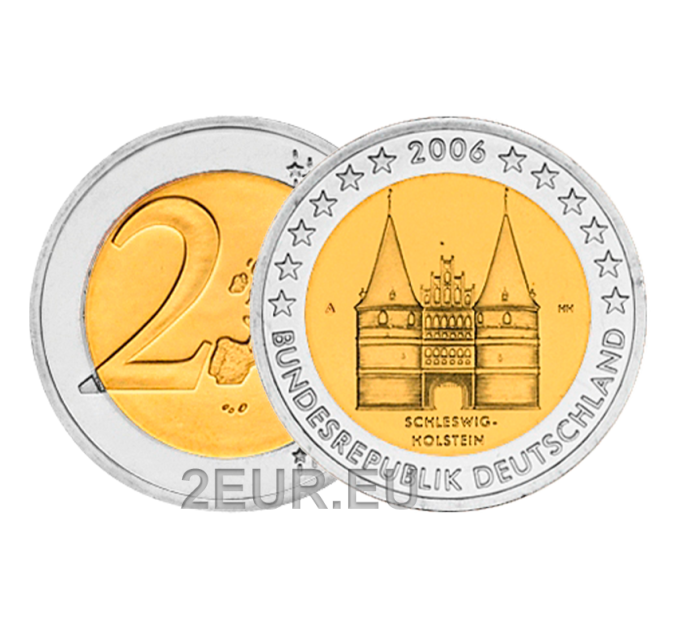 Germania 2 euro UNC 2006 - Holstentor a Lubecca - A - Berlino