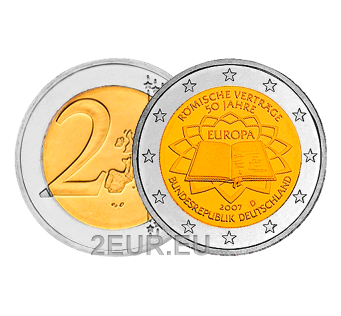 Germania 2 euro UNC 2007 - 50 anni Trattato di Roma - D - Monaco di Baviera