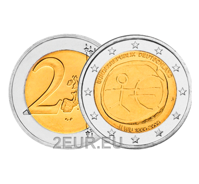 Germania 2 euro UNC 2009 - 10 anni Euro - J - Amburgo